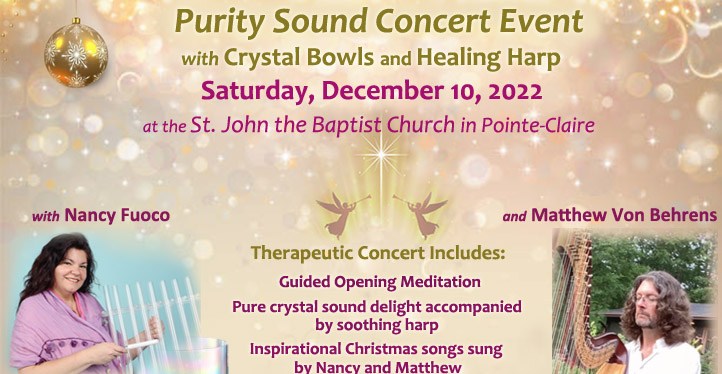 Purity Sound Holiday Concert – with Healing Harp in Pointe-Claire&nbsp;Village