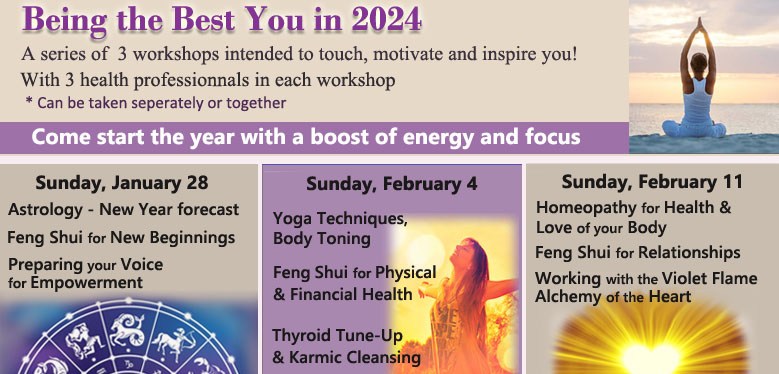 New Workshops: Being the best You in the New Year&nbsp;!